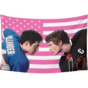 Heated Rivalry Merch Heated Rivalry Flag Hockey Romance Hollander Rozanov Flag Party Supplies Party Decor for Fans A06chic design  room bedroom