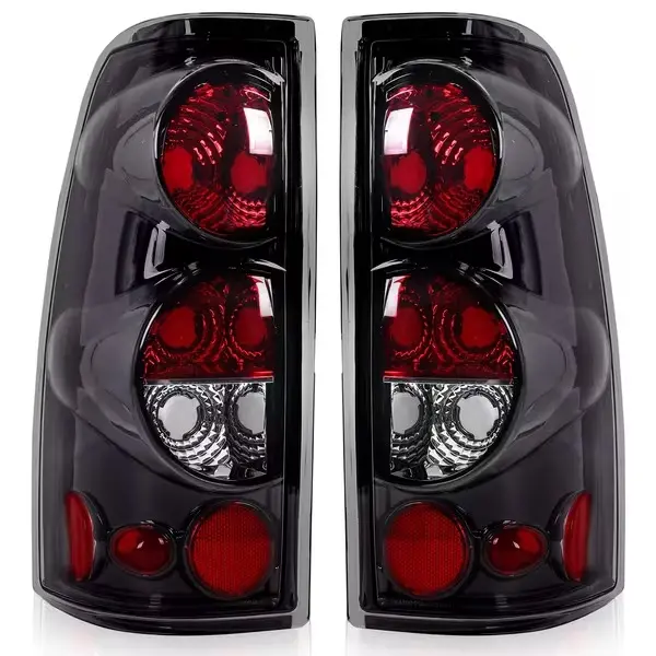 Pair Tail Lights for Chevy Silverado 1500 2500 3500 (1999-2006) & GMC Sierra (1999-2003) - Rear Brake Lamp Replacement