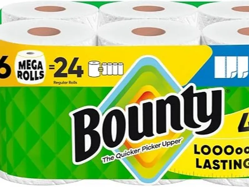 Bounty Select-A-Size Paper Towels, White, 6 Mega Rolls = 24 Regular Rolls