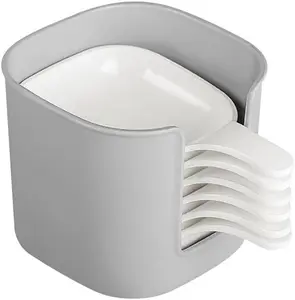 6-Piece Plastic Dipping Bowls Set with Stacked Storage Box – Small Sauce Dishes for Ketchup, Soy Sauce & Appetizers
