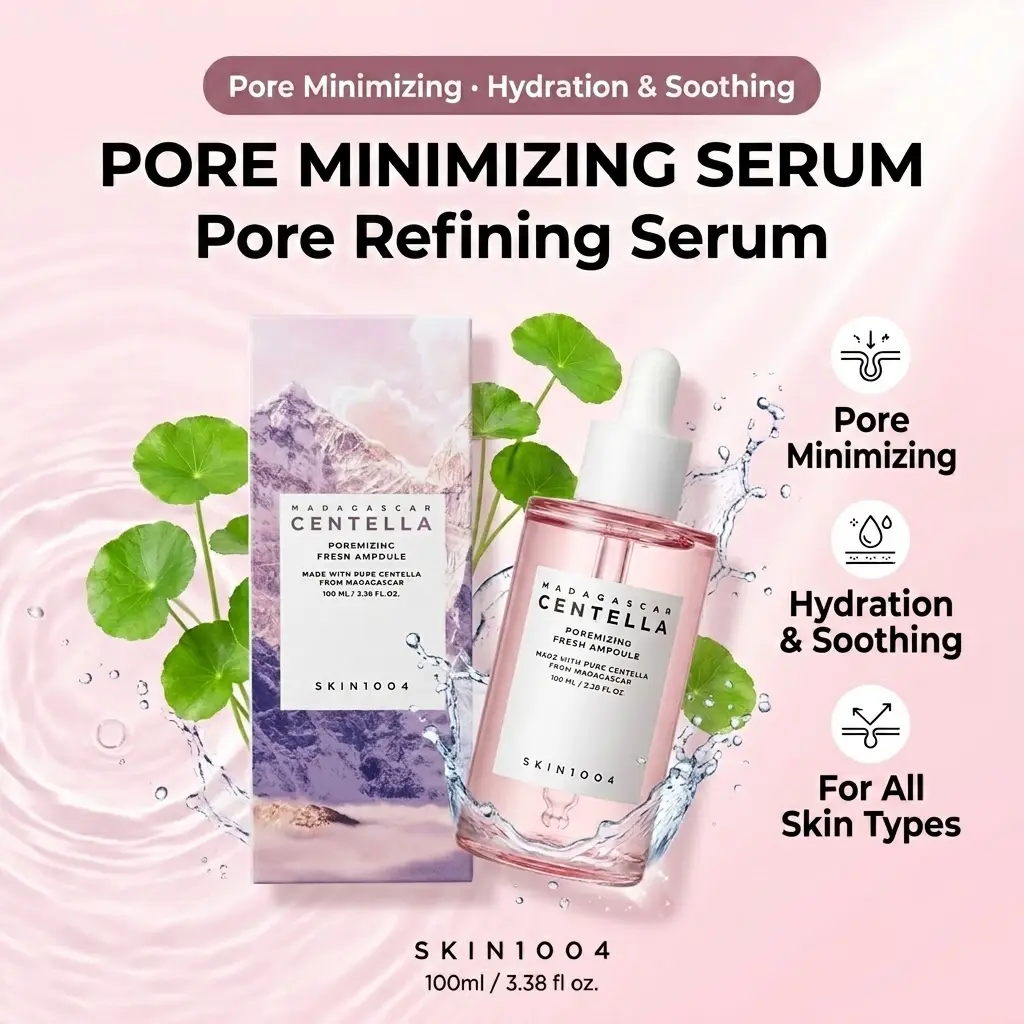 Poremizing Fresh Ampoule (3.38 fl oz/100ml) - Pore-Minimizing Skincare Serum, Soothing Hydration for All Skin Types