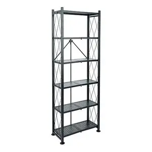 Origami Foldable Steel 6-Tier Bookshelf