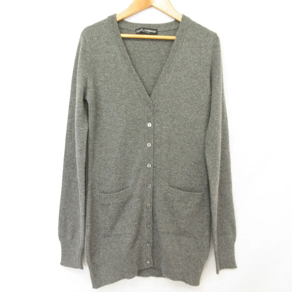 Pre-owned DOLCE & GABBANA Cashmere Small Leather Goods Dolce&Gabbana V Neck Cardigan