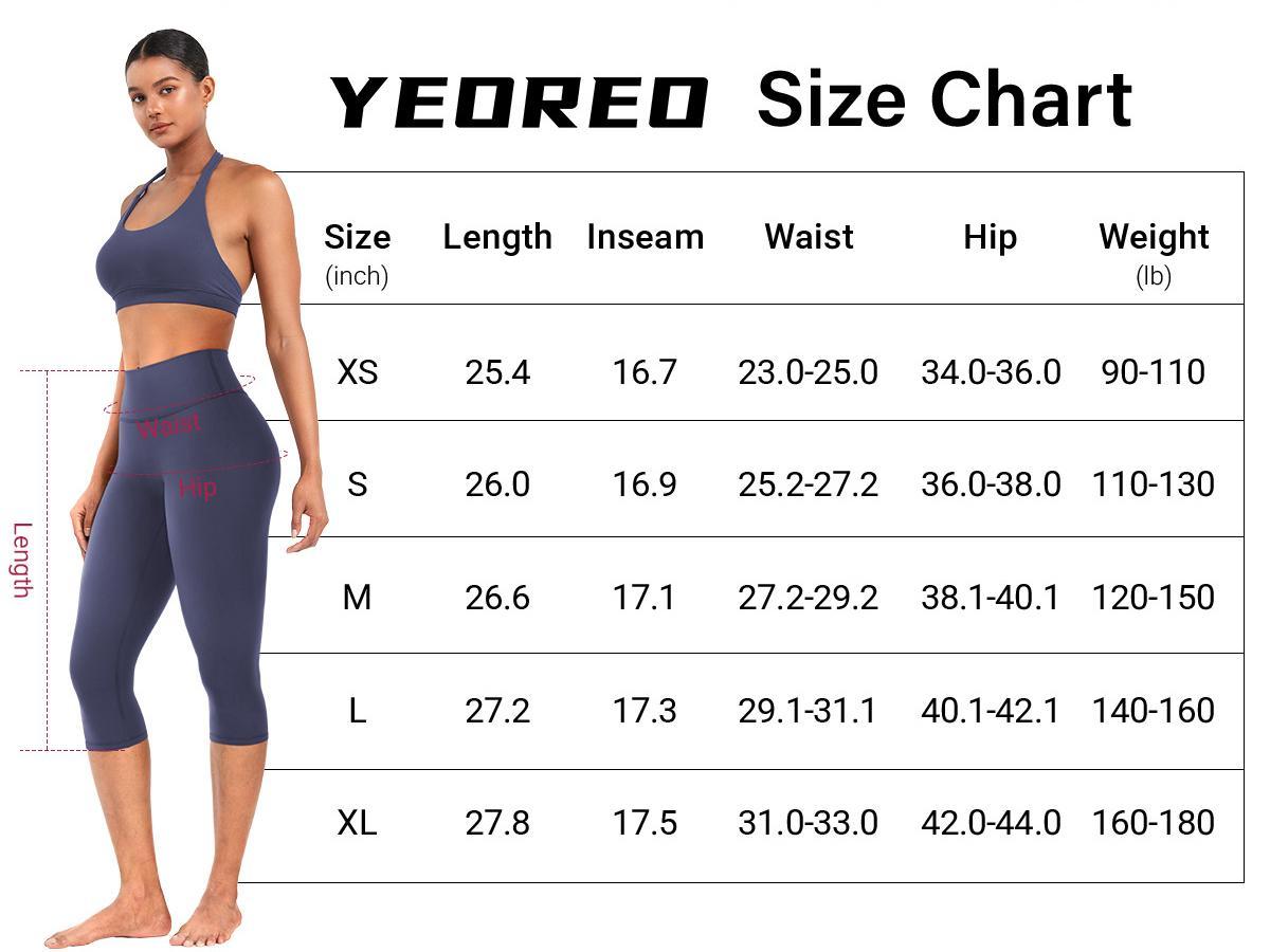 YEOREO Women's 17" High Waisted Workout Capri Leggings - No Front Seam, Hidden Scrunch, Everyday Active for Gym Yoga - Summer Finds, Soho Chic