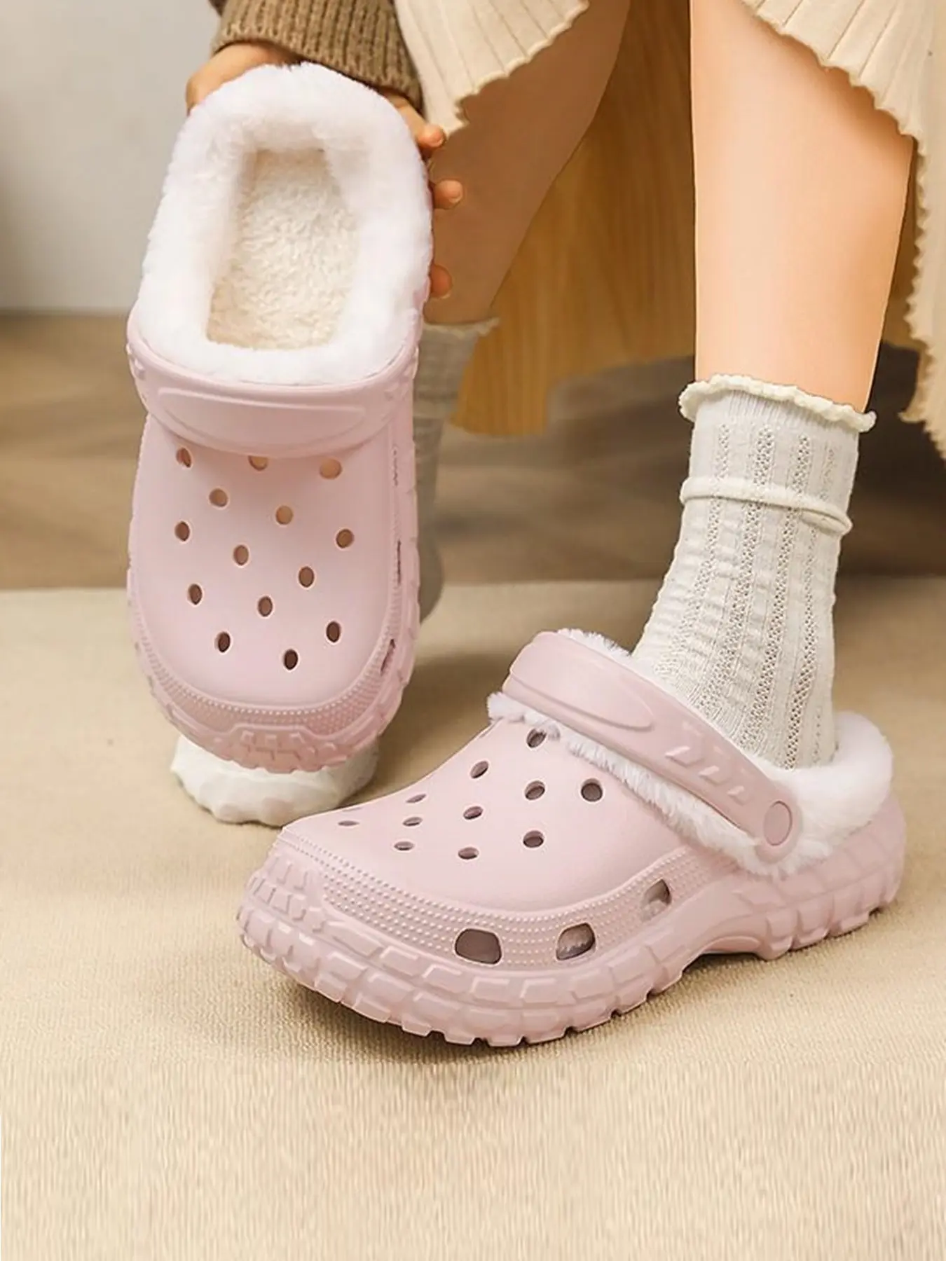 Women's Winter Warm Eva Slippers, Lightweight Non-Slip Indoor Shoes, Casual Plain Design, Less Than Ankle Height, Fall & Winter Footwear