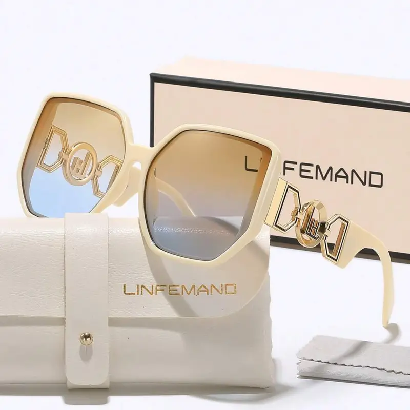 Women's Oversized Fashion Glasses with Decorative Lenses, Summer Accessory, Perfect Holiday Gift for Her, Square Sunnies