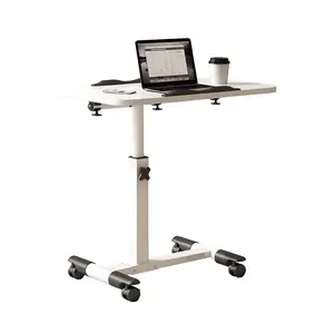 🖥️ Adjustable Overbed Laptop Desk – Collapsible Rolling Table with Wheels – Portable Standing Workstation for Home Office, Bedroom or Hospital! ✨
