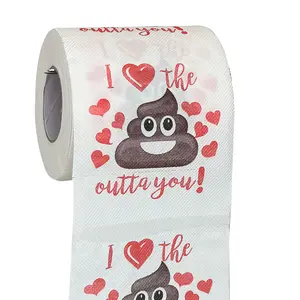 “I LOVE THE SH*T OUTTA YOU!" Printed Toilet Paper Valentines Day Gifts for Him/Her, Romantic Novelty Gifts Toilet Paper, Funny Gag Gifts for Adults Men Women Boyfriend Girlfriend, Valentines Day Decor for Party Supplies Christmas Stocking Stuffersx
