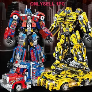 Transforming Robot Building Blocks Set, Ultra-Cool Dual Mode Switch, Adult & Kids Educational Gift Box, Creative DIY Collection