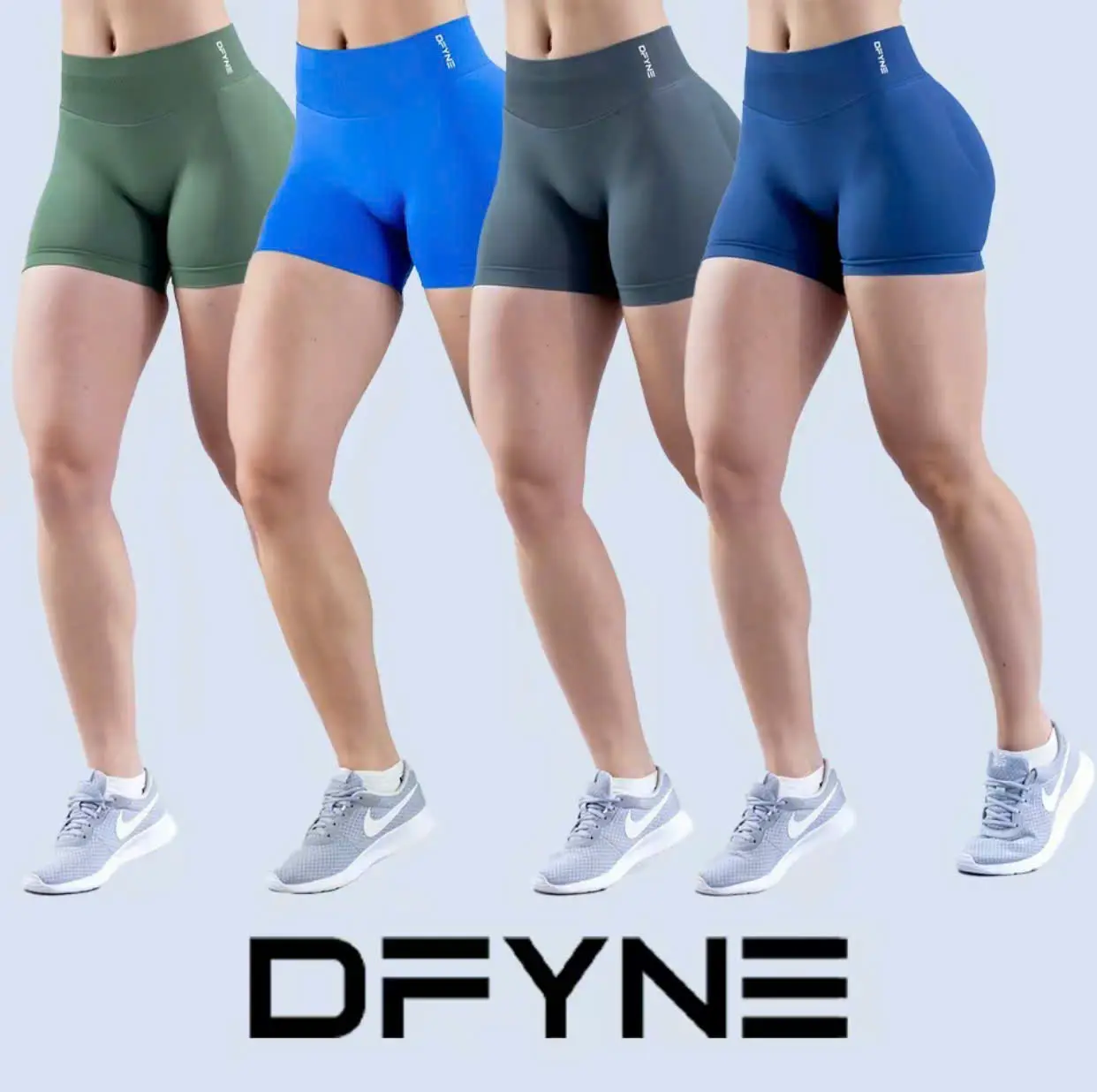（Free shipping）DFYNE Impact Shorts |   High Stretch Fabric with Subtle Glute Contour for Gym and Yoga Wear, Medium Support, Fitted Design