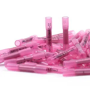 Heat Shrink  Connectors 22-16 AWG, 100 count  Electrical Crimp Splice Terminal for Auto Repair, Insulated Marine Grade Connector for 22,20,18,16 Gauge,Wire Crimps Terminals, Red