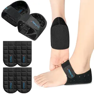 DR. POTTER+ Heel Protectors, Gel Cushions for Plantar Fasciitis Relief, Heel Cups for Heel Pain Relief, Achilles Tendinitis (Black, Large, W 8-12 | M 7.5-13)