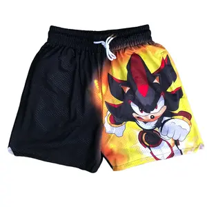 Shadow The Hedgehog Men's Shorts Workout Sport Knee Pants with Pockets Gym Shorts Athletic Summer Shorts Basktetball Shorts