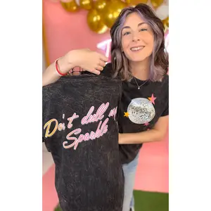 Don't Dull My Sparkle Mineral Wash Graphic T-Shirt