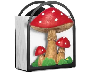 Mushroom Paper Towel Holder Napkin Holder Tabletop Tissue Stand Countertop Decor for Kitchen Rustic Farmhouse Napkin Accessories Country Decor