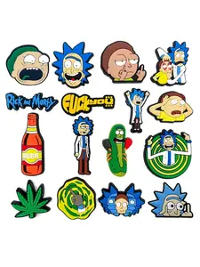 16 Pcs Cartoon Shoe Charms For Bubble Slides Clogs Sandals,PVC Shoe Decorations Accessories Buckle For Christmas Birthday Gifts