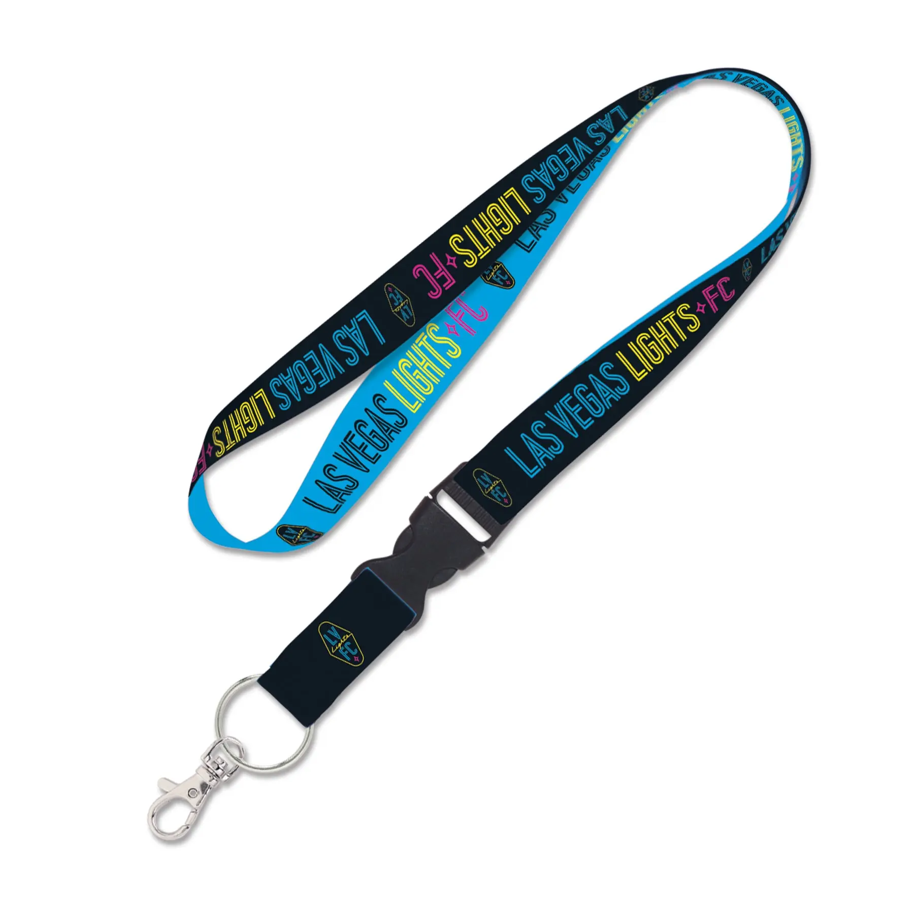 Las Vegas Lights FC Wincraft Black/Light Blue 2-Sided Lanyard w/ Buckle