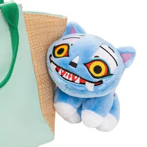 18cm Tiger Plush Toy Doll, Blue Bottom Striped Eyes, Cute Cartoon Animal Stuffed Toy for Kids, Unisex Gift, Stuffed Animals