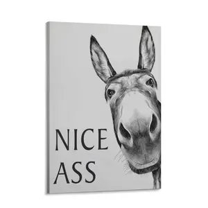 Bathroom Art Wall Farmhouse Home VintageFunny Signs Donkey For Home restaurantdecor cheese heads