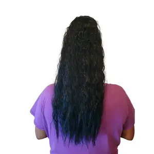 Water Wave Easy Wrap Ponytail - 1b Color Luxurious Look for Extended Ponytails - Waterwave Texture