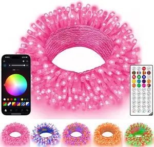 Ollny Smart Color Changing String Lights, 66FT 200 LEDs APP Control RGB Christmas Tree Lights with Remote, Programmable DIY Musical Waterproof Decor Light with Timer for House Indoor Outdoor