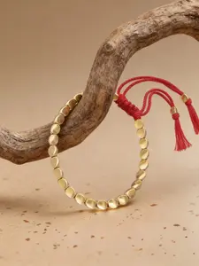 Matte Disc Bead Bracelet with Tassel, Adjustable Lucky Jewelry, Perfect Gift for Him/her, String Design