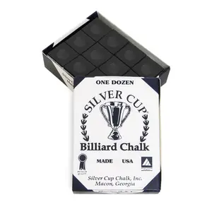 Cup Billiard Chalk - One Dozen (black)