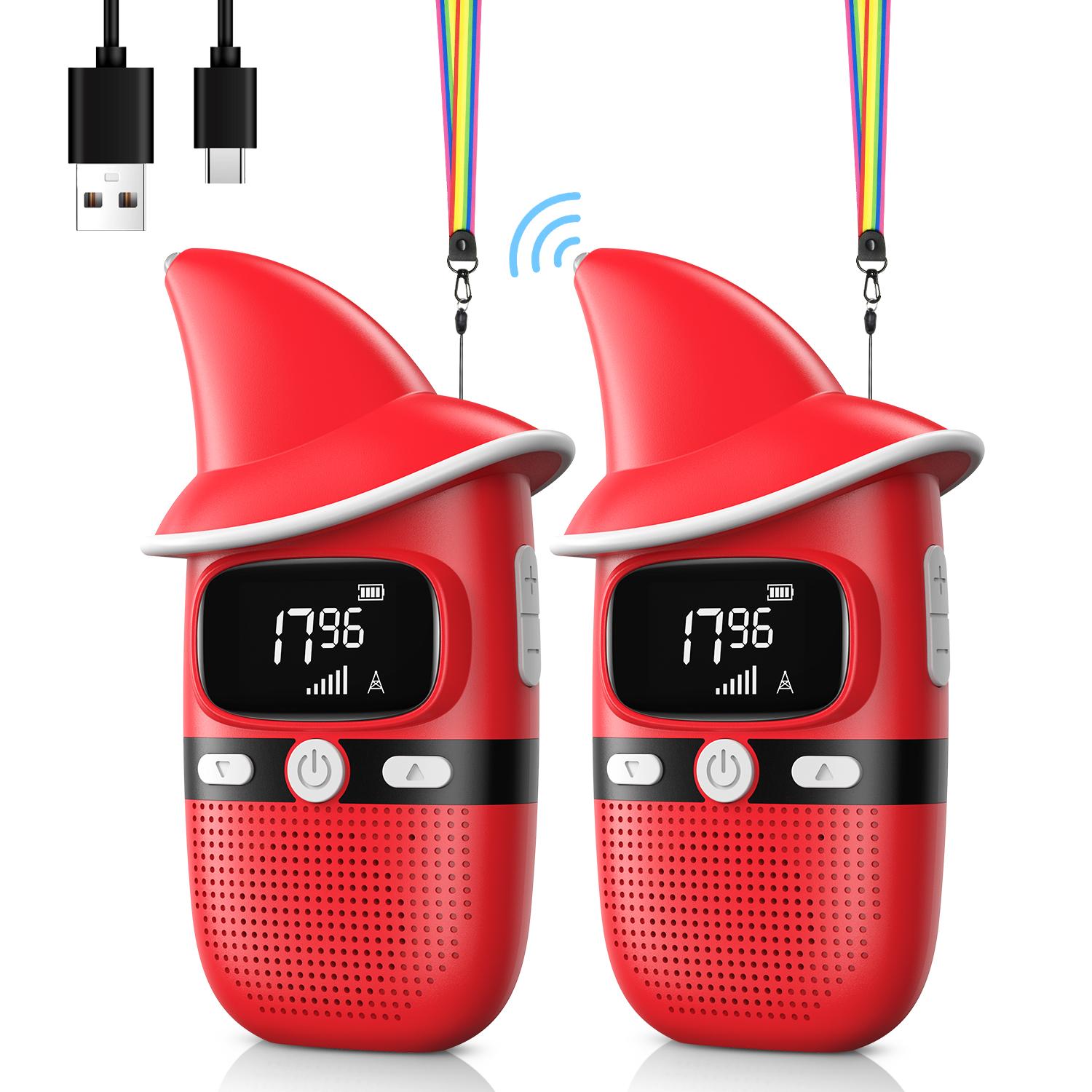2pcs Channel Radio Intercom +LED HD Screen, Outdoor Adventure Family Game Intercom | Pocket Birthday Gift | Camping Park Campus Multi-scene Application | One-click Call，Applicable frequency bands: 462.5625-467.7125.