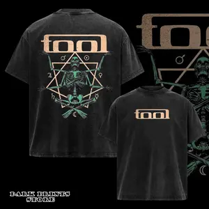 Vintage Tool Six-pointed Star Skeleton Classic T-Shirt 2 Sided, Tool Shirt , Rock Band Shirt, Retro Music Tee, Rock Music Lover Shirt, Vintage Band Shirts Casual Comfort Cotton Fabric Fit Top