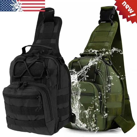 Men's 600D Oxford Tactical Crossbody Bag - Molle System, EDC Chest Bag, Unisex, Adjustable Strap, Durable, Wear-Resistant, Water-Repellant, All Seasons, Outdoor Sports, Multifunctional, Mens Gifts, Unique Gifts for Man