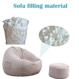 5LB/2.27KG Slow-Rebound Memory Foam Filler - Perfect for Bean Bags, Lazy Boy Sofas, DIY Crafts, Plush Toys, and Pet Bedding - White