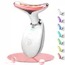 Cotsoco 7 Color Facial Massager Tool, Facial and Neck Massager with 7 LED Light, Skin Care Device Facial Beauty Instrument, Suitable for Neck Face Leg, Gift for Women Mother