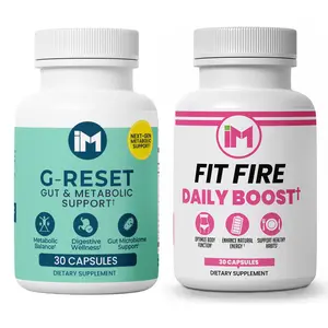 IM G-Fire Pack - IM G-Reset & IM Fit Fire | Gut & Metabolic Support | Probiotics Akkermansia & Bifidobacterium Breve - Green Tea Leaf Extract, Apple Cider Vinegar, Berberine HCL