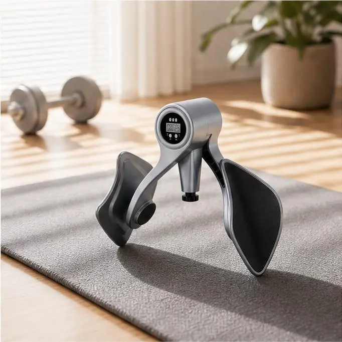 Adjustable Thigh Exerciser with Digital Counter, Portable Lightweight Home Workout Gear for Pelvic Floor Training, Glute & Leg Muscle Toning, Fitness, At Home Glute Workout Equipment, Muscle Recovery