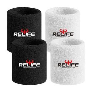 RELIFESPORTS Wrist Guards,  Black, Red Gym Wrist Wraps - Heavy-Duty Wrist Straps for Bodybuilding, Bench Press, Powerlifting, Weightlifting & Training Protection for Men & Women