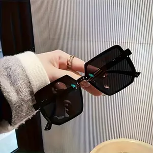 Fashionable Oversized Square Women's Glasses-Anti-Glare, Progressive Lens, Plastic Frame, Perfect for Driving and Outdoor Activities