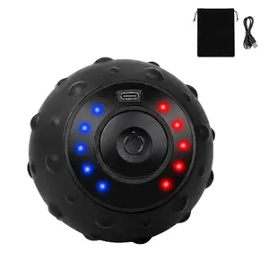 6-speed portable high-intensity rechargeable vibrating massage ball, suitable for muscle training and everyday fitness activities, designed specifically to relax the hands, lower back, neck, legs, and back, allowing one person to enjoy a massage experienc
