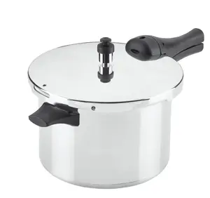 Aluminum Stovetop Pressure Cooker 6 Quart, 15 PSI, Compact Design for Versatile Cooking Cookware Lightweight