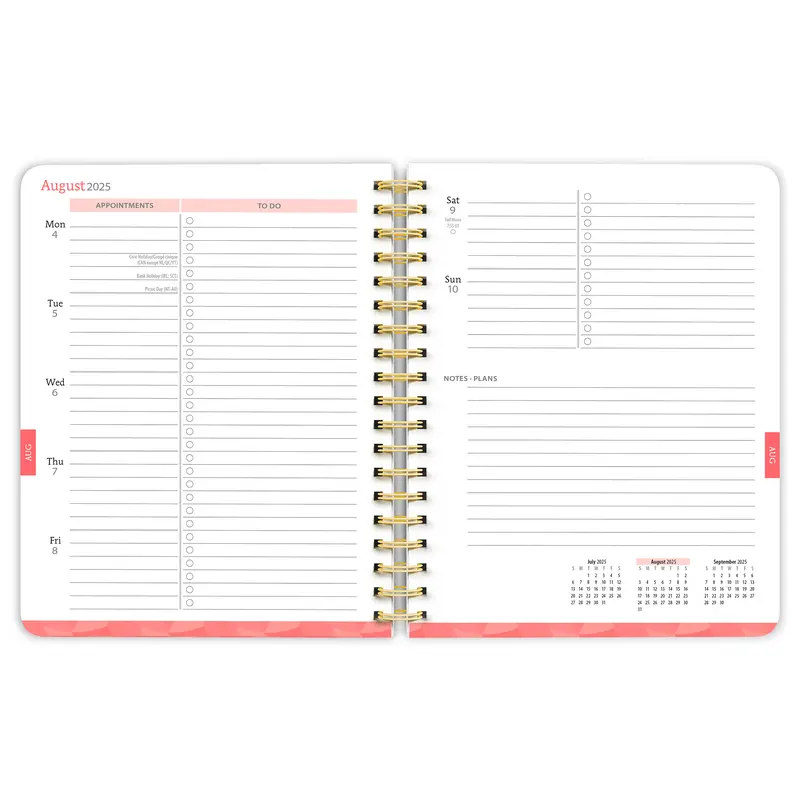 Bonnie Marcus OFFICIAL | 2026 6 x 7.75 Inch 18 Months Weekly Desk Planner | Foil Stamped Cover | July 2025 - December 2026 | Plato | Fashion Designer Stationery 2