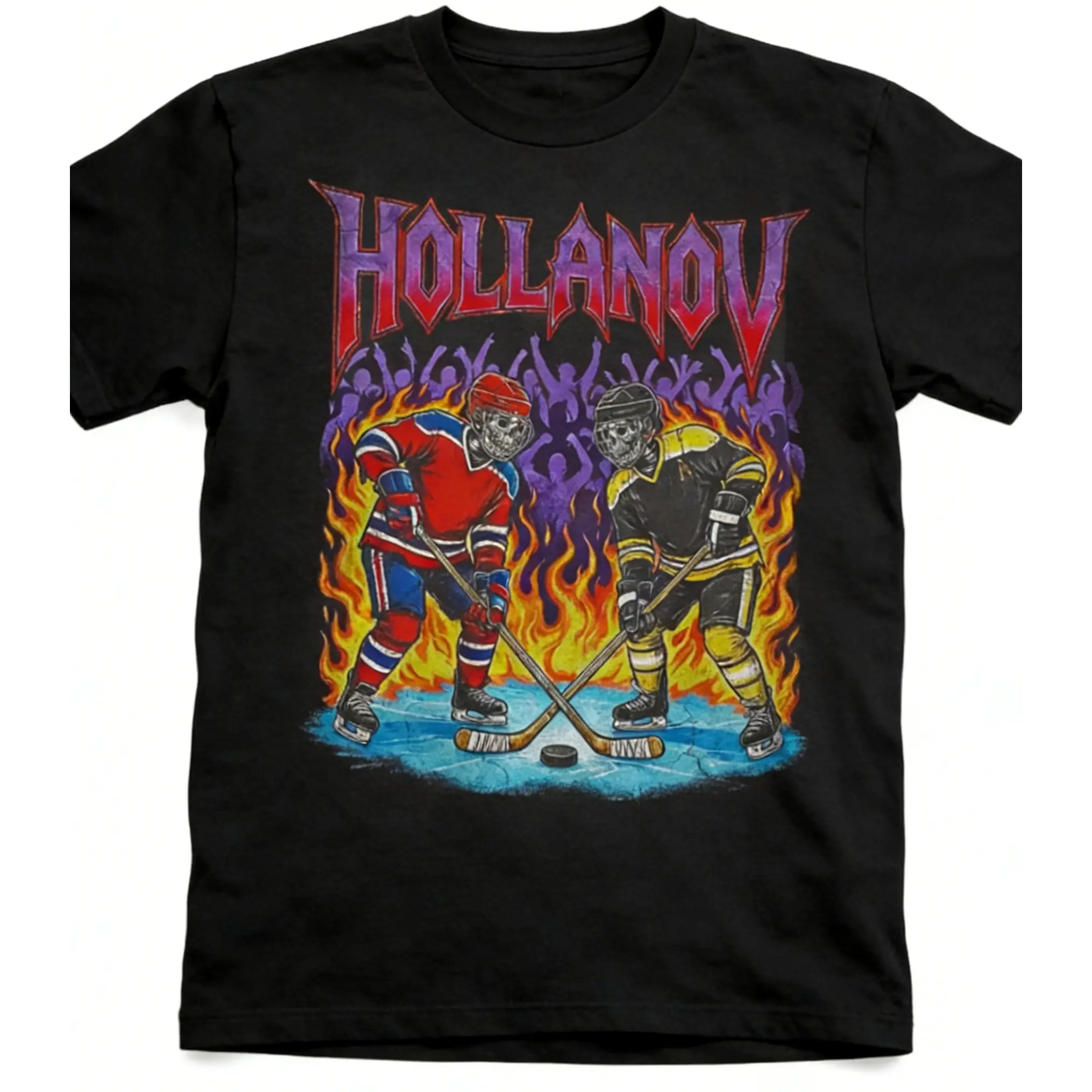 Heated rivalry cotton merch funny graphic Shirt Hollanov Ice Hockey Skull Tee Shane Hollander Ilya Rozanov y2k fashion Streetwear fan Top Trending fan Gift