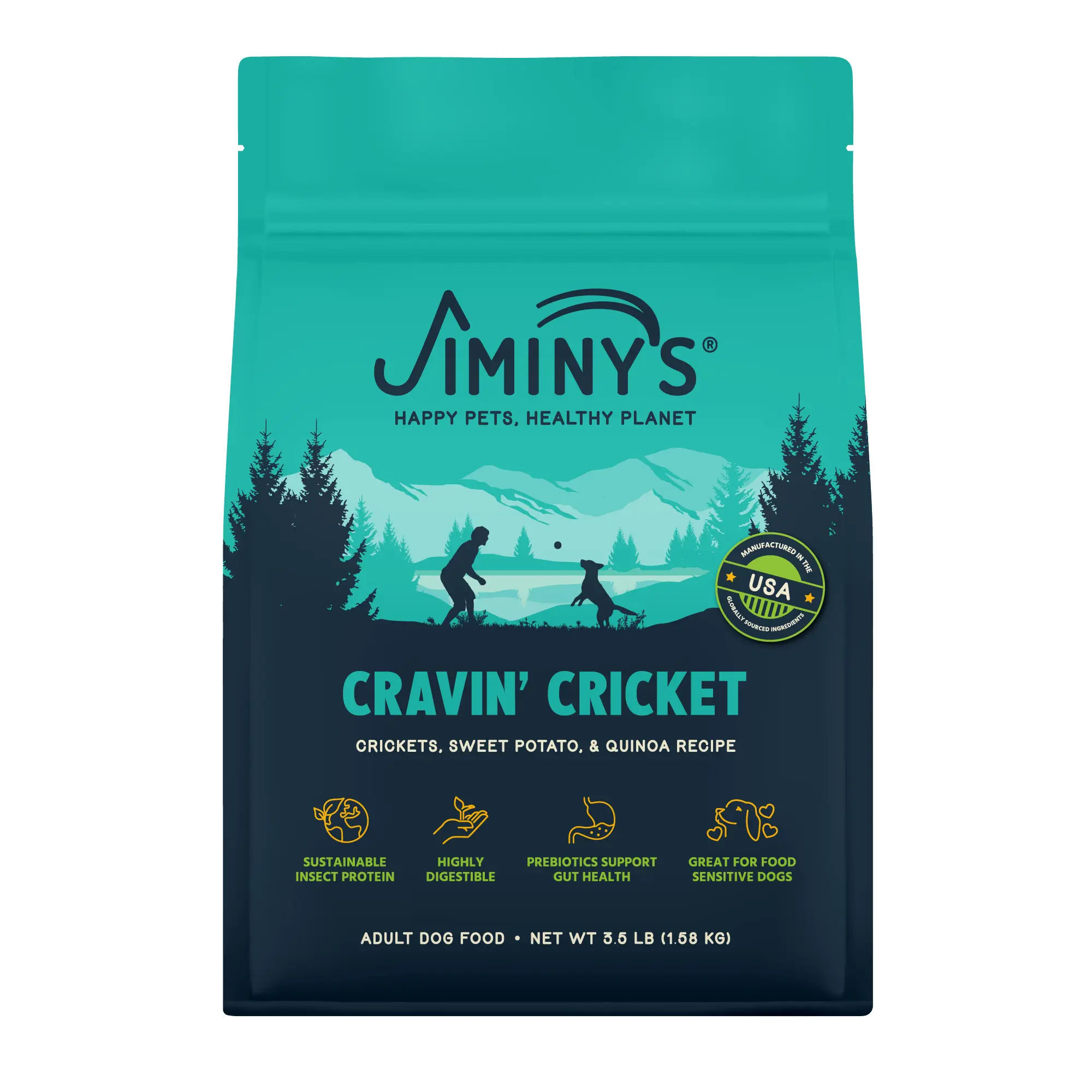 Jiminys Cravin' Cricket Dog Food with Cricket Protein