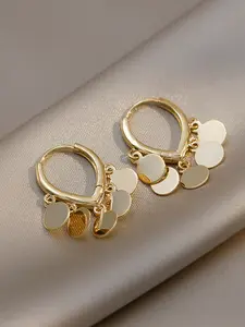 Golden Silver Color Earrings, Multicolor Design, Casual Style, All-Season Wear, Metal Chain Material, Perfect Gift Idea, Fashionable Jewelry