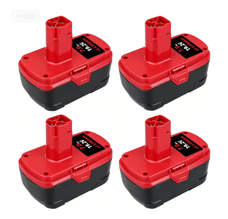 18V-19.2V Max 7000mAh Large Capacity Lithium Ion Rechargeable Drill Battery, Craftsman C3 Series Replacement with Classic Red & Black Design, Full Safety Protection, Reliable Performance for XCP DieHard Cordless Drill Spares (Ideal for Daily Work), Batter