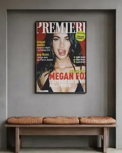 Megan Fox Newspaper Poster, Vintage Magazine Wall Art, Hot Model Retro Print, 2000s Celebrity Decor, Iconic Hollywood Artwork
