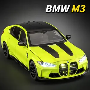 1:24 M3 Car Model Alloy Die-cast Simulation Car Model Sports Car Children's Toy Car Boy Collection Ornaments Gift