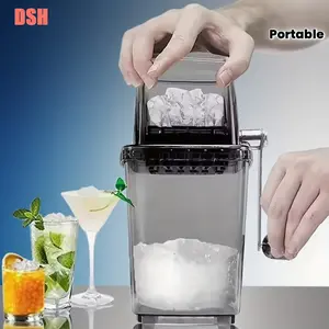 A Portable Manual Ice Shaver, Versatile Plastic Ice Crusher, Compact Hand-Operated Ice Grinder, Suitable for Bars And Home Use