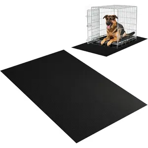 Pet Crate Floor Protection Mat, Mat for Under  Crate, 23.6" x .2" XL Cut to Fit Design Washable Floor Covering   Non Slip Rug Whelping Pad for Pet (X-Large)