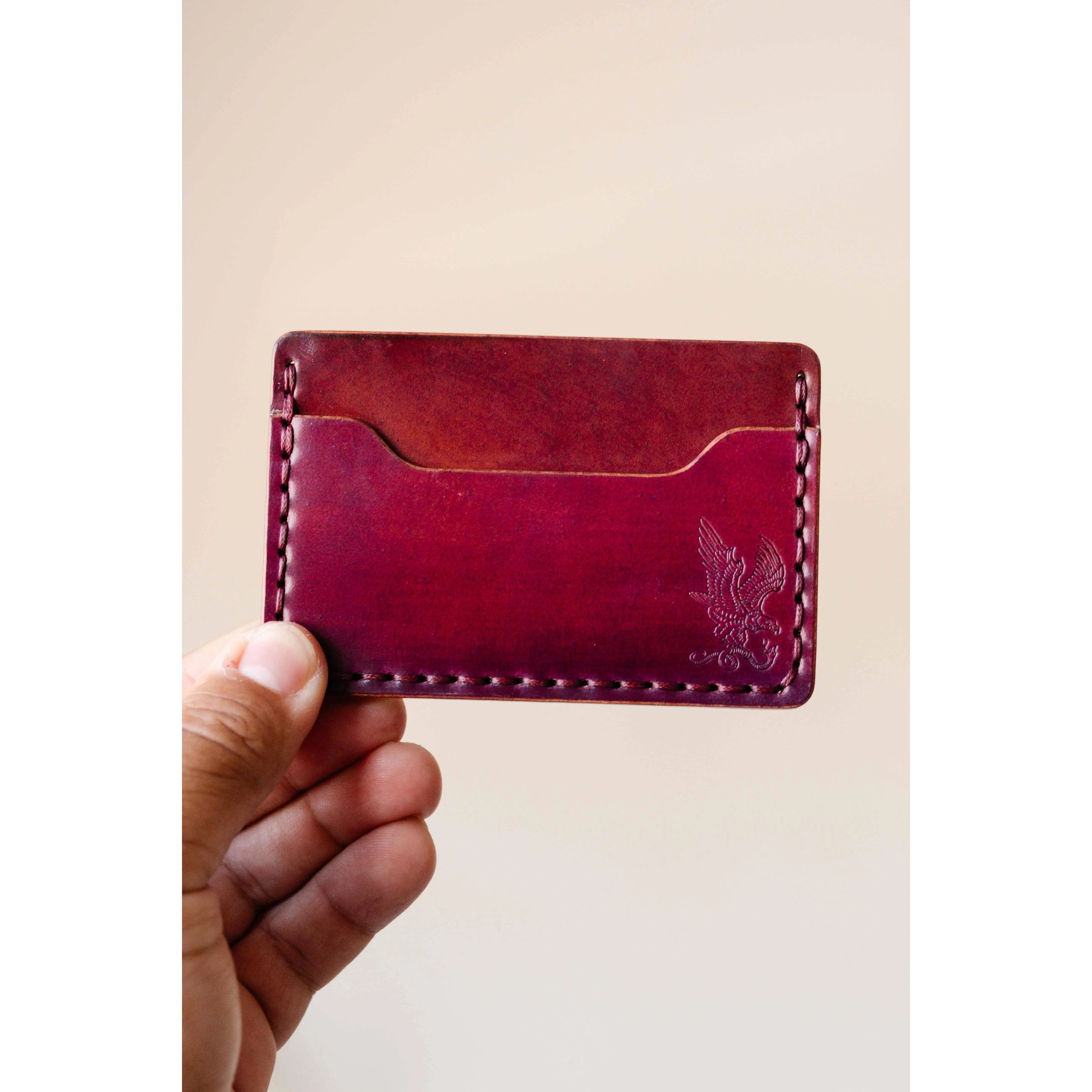 The Mojave Card ID - Horween Shell Cordovan Marbled Ultraviolet # B