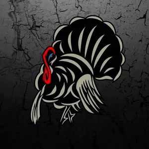 AFWoutdoors Turkey Sticker - Black Decorative Sticker, Laptop Water Bottle Decal Sticker