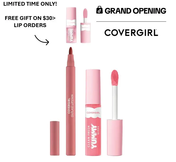 Yummy Lips, COVERGIRL Lipstain + Yummy Gloss Bundle Cosmetic Lipgloss